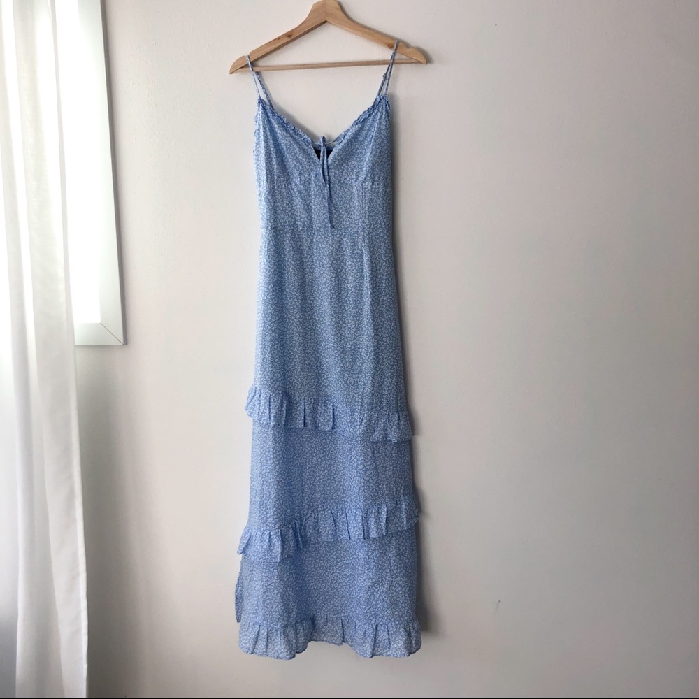 In The Beginning Blue Floral MIDI Dress
